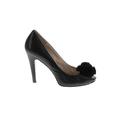 Nine West Heels: Slip-on Stiletto Feminine Black Solid Shoes - Women's Size 8 1/2 - Round Toe