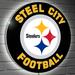 Pittsburgh Steelers 23" LED Slogan Round Wall Sign