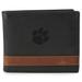 Men's Fossil Black Clemson Tigers Quinn Flip ID Bifold Wallet