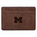 Men's Fossil Brown Michigan Wolverines Steven Card Case