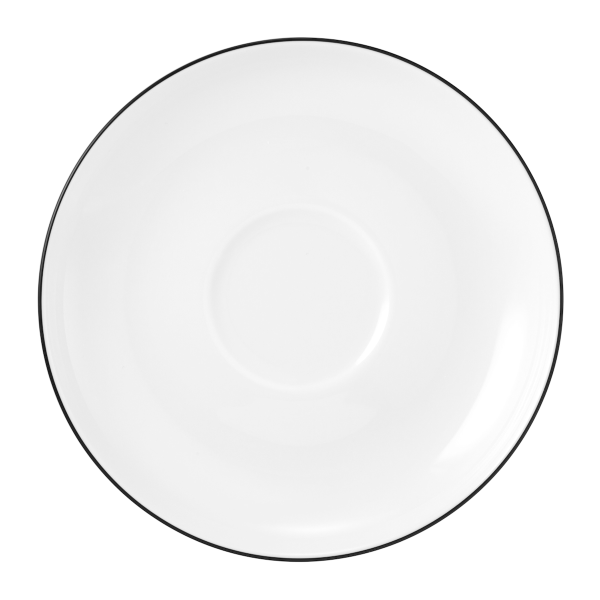 Kombi-Untertasse 14,5 cm - Seltmann Weiden Lido - Dekor Black Line - 6 Stück - Kaffeeuntertasse Image