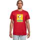 T-Shirt MERCHCODE "Herren Peanuts - Player Round Neck" Gr. XS, rot (burgundy) Herren Shirts T-Shirts