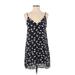 Reformation Casual Dress - Mini Plunge Sleeveless: Blue Dresses - Women's Size Small