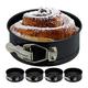 Relaxdays Springform Cake Tin, Small, Set of 5, Diameter 12 cm, Round, Non-Stick, 250 °C Heat-Resistant, Mini Cake Tin, Black