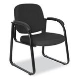 "Alera Reception Lounge Series Sled Base Guest Chair, Black Fabric, ALERL43C11 | by CleanltSupply.com"
