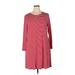 Old Navy Casual Dress - Mini Crew Neck 3/4 sleeves: Red Color Block Dresses - Women's Size X-Large