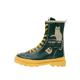 Stiefelette DOGO "Damen Boots" Gr. 39, Normalschaft, gelb (grün, gelb) Damen Schuhe Winterstiefel
