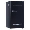 Frigidaire 3.2-Cu.-Ft. 65-Watt Retro Bar Fridge w/ Side Bottle Opener Metal | 36.6 H x 20.2 W x 20.8 D in | Wayfair CUREFR376BBLK