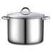 Cook N Home Stockpot w/ Lid, Basic Stainless Steel Soup Pot Stainless Steel in Gray | 12.5 H x 12.5 W in | Wayfair 02527