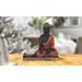 Bungalow Rose 5.5"W Gautama Buddha Earth Touching Candle Holder Figurine Unique Gifts Resin in Black/Brown | 3.25 H x 3 W x 2 D in | Wayfair