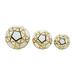 Mercer41 Ceramic Set Of 3 4/5/6", Orbs Porcelain/Ceramic in White/Yellow | 6 H x 6 W x 6 D in | Wayfair B9BDE315D6C94202BECD0308E8CFC4BC