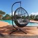 Dakota Fields Chottu Porch Swing Wicker/Rattan in Black | 28.4 H x 19.5 W x 42.6 D in | Wayfair 4DA0DC29BDD54691926A6298E9F2CA7B