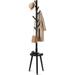 Corrigan Studio® Landri Solid Wood Freestanding 8 - Hook Coat Rack Wood in Black | 72.6 H x 13 W x 13 D in | Wayfair