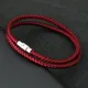 Bracelet minimaliste en corde pour hommes et femmes Double boucle de sécurité magnétique cordon de