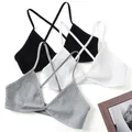 Soutien-gorge en coton pour femmes lingerie confortable Style fin Bralette sans doublure Sexy