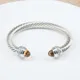 Bracelet à câble en Zircon pour femmes 7mm avec diamant bijoux de fête en cuivre à la mode