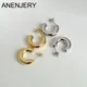 ANENJERY-Boucles d'oreilles créoles pour femmes petit cercle boucle d'oreille document en or