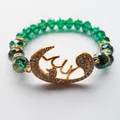 FnPG-Bracelet Musulman en Clip Vert Malachite 2 Rupee Item Chunky Malachite Islamic Allah