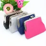 Mini Wallets for Women PU Leather Wallet Money Bag Coin Purse Buckle Solid Color Small Card Holder