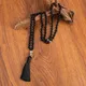 Chapelet de prière musulmane islamique 99 perles 8mm onyx noir collier noué bracelet bijoux
