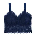 Soutien-gorge en dentelle pour femmes Lingerie Sexy col en v Crochet Bralette haut court Cami