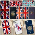 Coque de téléphone Union Jack pour iPhone Britannique Angleterre Royaume-Uni Sensation 13 12