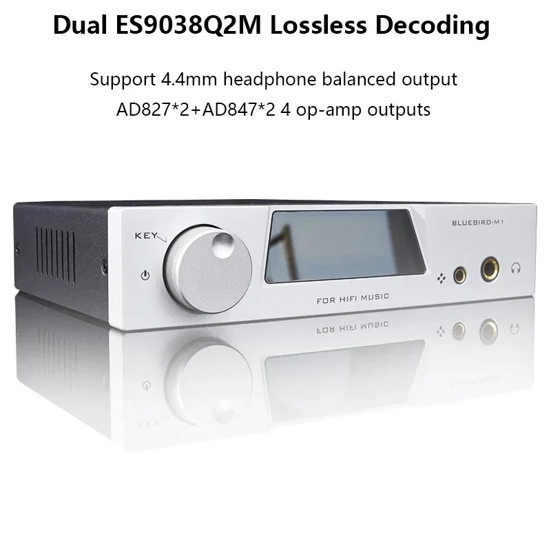 Décodeur Audio Audiophile QCC5125 Bluetooth 5.1 double ES9038Q2M DAC DSD512 décodeur HIFI convertisseur numérique vers analogique AMANERO USB
