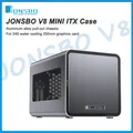 JONSBO-Mini boîtier d'ordinateur V8 en alliage d'aluminium châssis nervuré carte mère ITX SFX 240