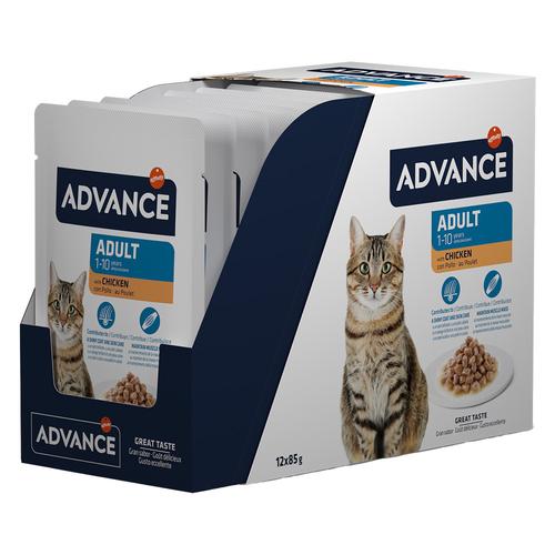 24x85g Advance Feline Adult Huhn Katzenfutter nass