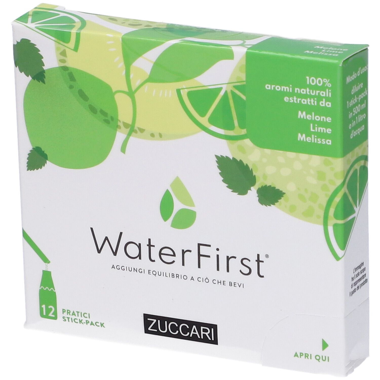WaterFirst Melone, Lime, Melissa 18 g Polvere per soluzione orale