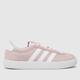 adidas vl court 3.0 trainers in white & pink