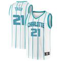 JT Thor Men's Fanatics Branded White Charlotte Hornets Fast Break Custom Replica Jersey - Association Edition