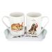 Royal Worcester Wrendale Designs 2 Mugs and Tray Set