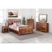 Porter Designs Kalispell Traditional Solid Sheesham Wood King Bed, Natural