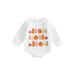 Huakaishijie Toddler Baby Boy Girl Halloween Clothes Pumpkin Sweatshirt Long Sleeve Romper