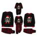 Xkwyshop Christmas Family Pajamas Matching Set Santa Claus Print Tops Plaid Pants Sleepwear XMAS Jammies