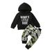 Pedort Clothing Set for Toddler Boys Tops Shirt Pants Set Baby Boy Clothes Outfit Black 150
