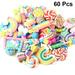 phone case sticker 60pcs DIY Phone Case Ornaments Lollipop Macaron Design Decor Phone Cover Stickers Phone Shell Supplies