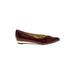 Bellini Flats: Slip-on Wedge Classic Burgundy Solid Shoes - Women's Size 9 - Pointed Toe