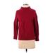 Genuine People Turtleneck Sweater: Burgundy Tops - Women's Size Small