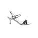 The Touch Of Nina Heels: Silver Solid Shoes - Women's Size 9 - Open Toe