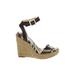 MICHAEL Michael Kors Wedges: Brown Solid Shoes - Women's Size 7 1/2 - Open Toe