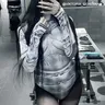 Goth Dark Techwear gedruckt y2k Mode Bodys Cyber Gothic Punk Langarm T-Shirts Bodycon Frauen Grunge