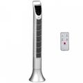 HOMCOM LED 36 Inch Tower Fan 70° Oscillation 3 Speed Remote Controller, Silver