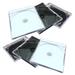 CD box 6pcs Plastic DVD Case Portable CD Storage Box CD Package Case Durable DVD Box for Home Cinema Shop (4pcs 90 White Single and 2pcs 90 Grey Single)