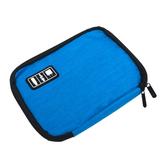 charger organizers 1pc Portable Data Cable Organizer Earphone Storage Bag Multi-function Pouch Sundries Holder for Outdoor Travel (Blue)