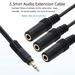 Lifetechs Audio Extension Cable Universal 1 to 3 Ways PVC 3.5mm 1 Male to 3 Female Audio Splitter Adapter for Headphone
