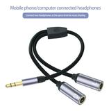 Lifetechs Headphone Splitter 2 in 1 High Fidelity Lossless Nylon-Braided Dual 3.5mm Male Microphone Audio to 3.5mm Female Adapter Cable Computer Accessories