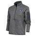 Women's Antigua Heather Charcoal Lubbock Christian Chaparral Fortune Half-Zip Jacket