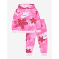 Nike Girls Sci-dye Club Fleece Tracksuit In Pink Size 5 - 6 Yrs